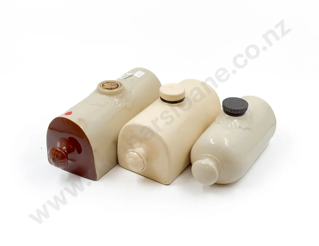 Three Assorted Stoneware Hot Water Bottles Image 1++