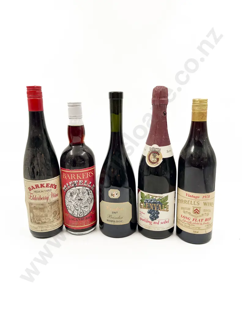 Five Assorted Bottles of Vintage Alcohol Image 1++