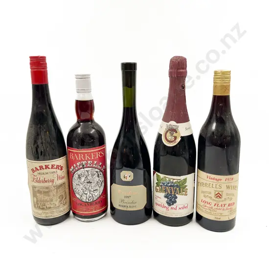 Five Assorted Bottles of Vintage Alcohol