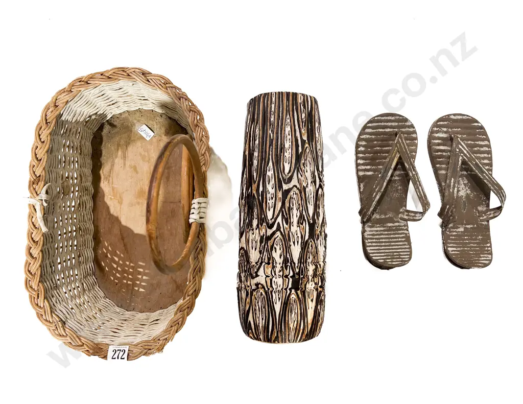 Punga Vase together with Ornamental Jandals & Basket Image 1++