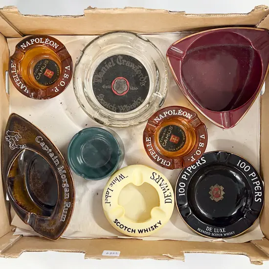 Box of Assorted Alcohol Advertising