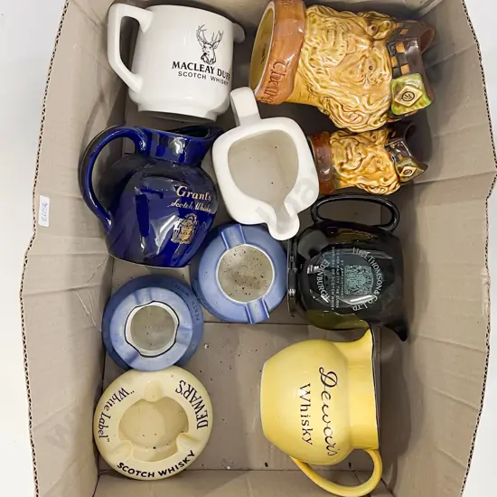 Box of Assorted Alcohol Advertising