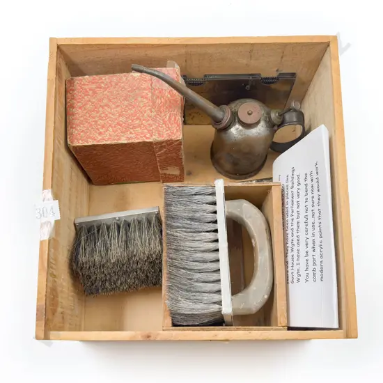 Box of Assorted Vintage Tools incl Wood Graining Combs & Two Stippling Brushes etc