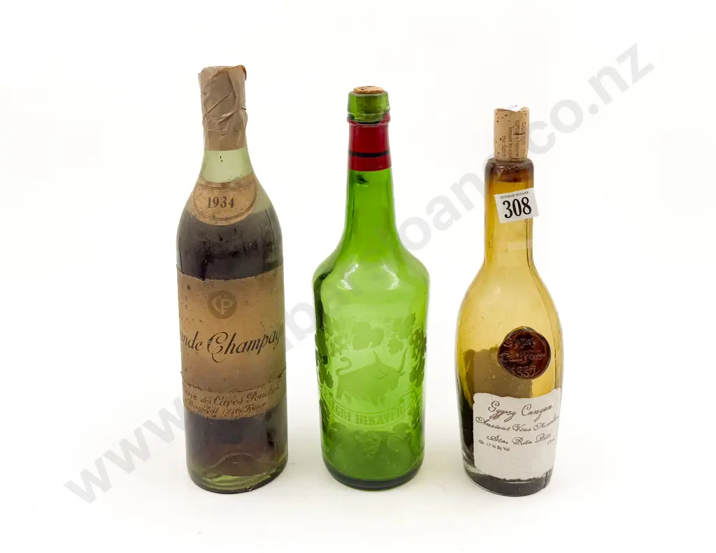 Vintage Bottle of Grand Champagne & Two Vintage Bottles Image 1++