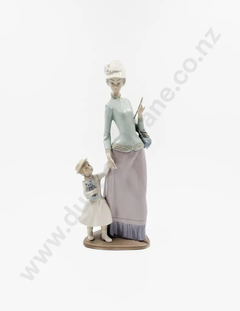 Lladro Figure Group of Mother & Child Image 1++