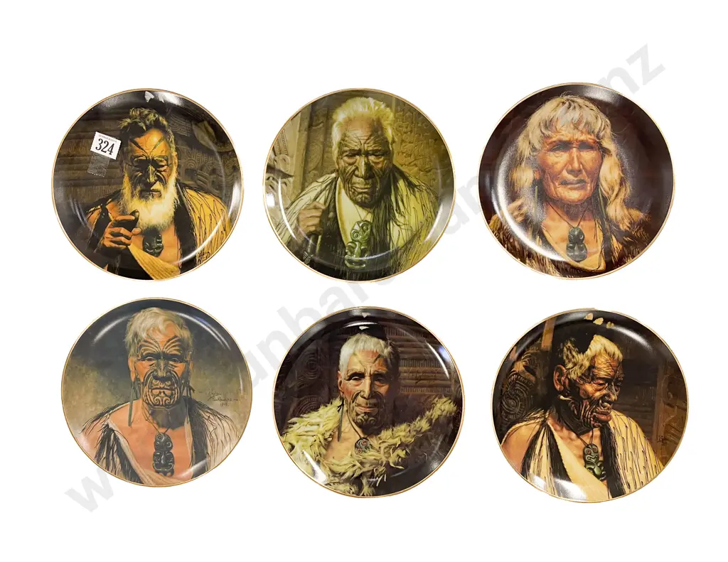 Set Of Six Temuka Goldie Portrait Plates Image 1++