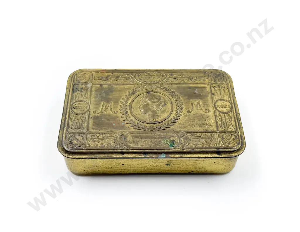 WWI Brass Christmas Tin Image 1++