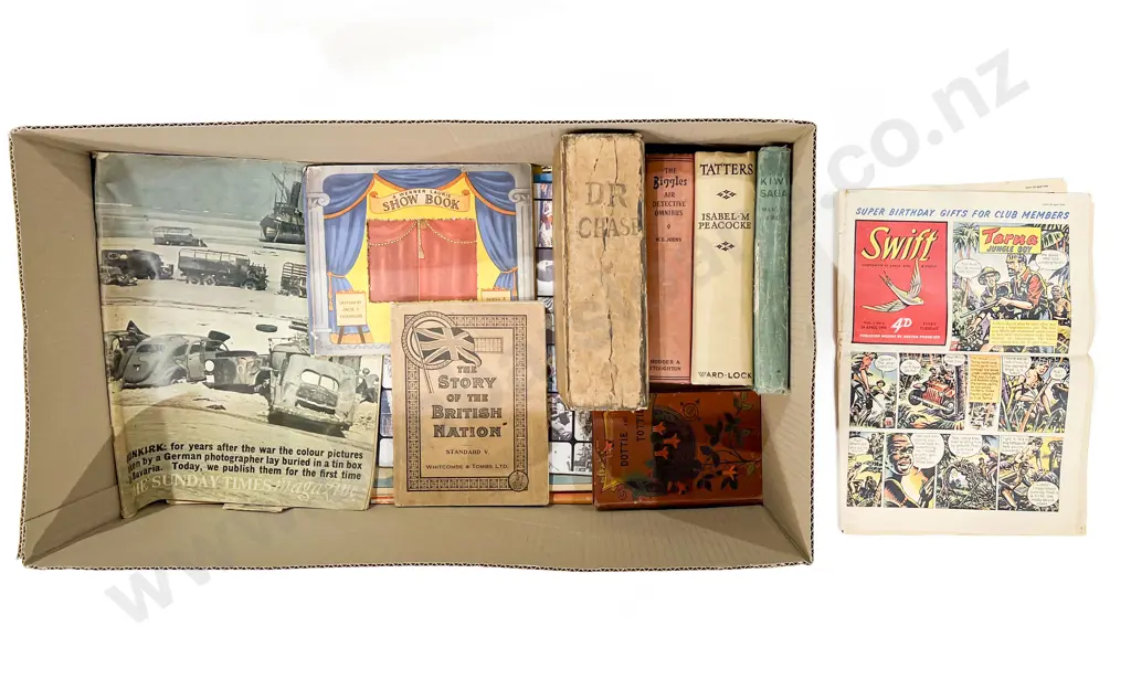 Quantity of Assorted Vintage Books Etc Image 1++