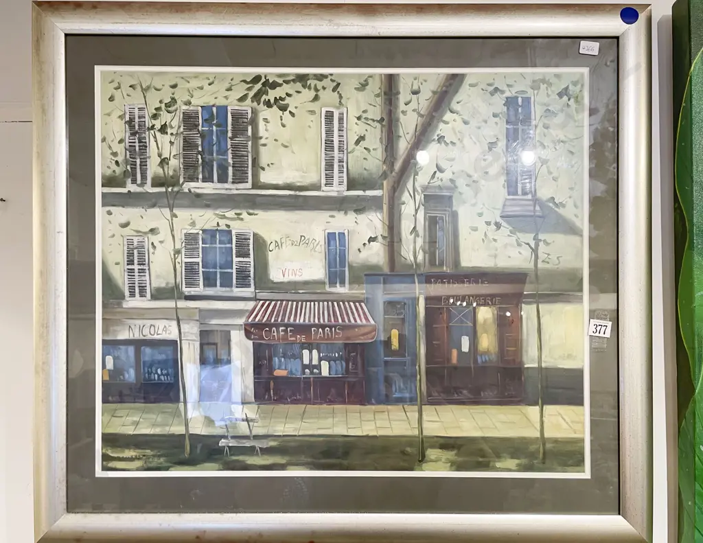 Unknown Artist - European Street Scene - Acrylic on Paper Image 1++