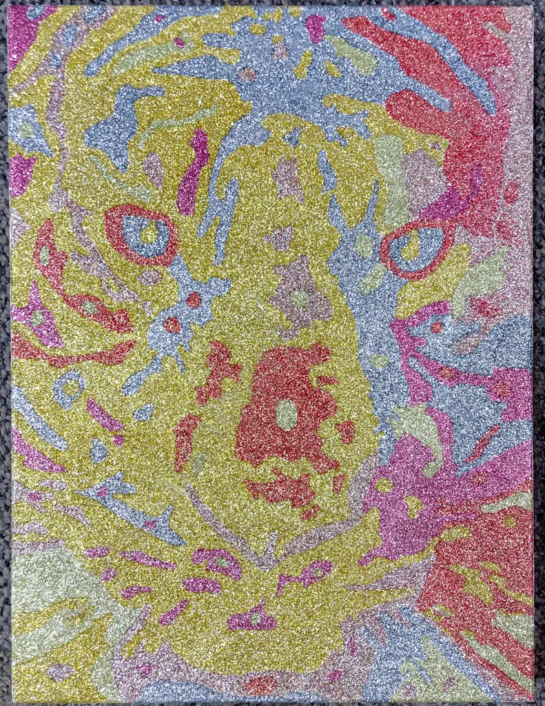 Mathew Reade - Tiger Jungle - Glitter on Canvas Image 1++