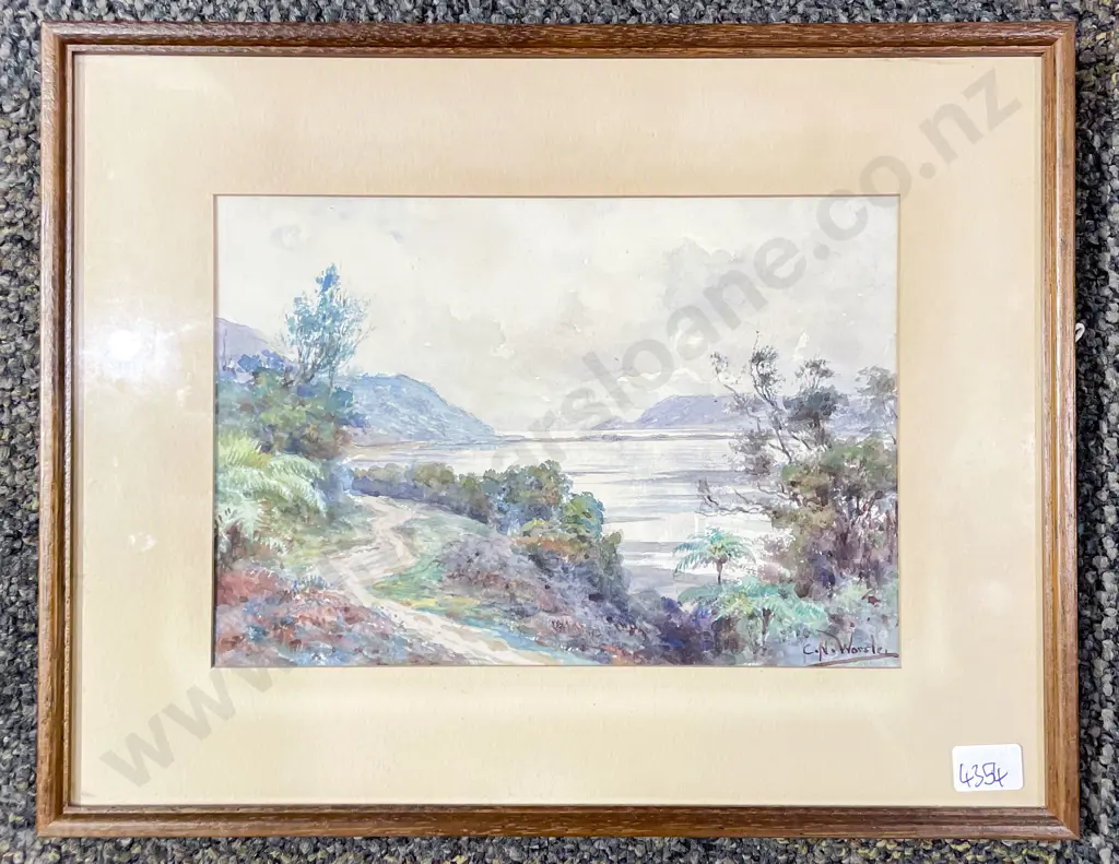 C N Worsley - Country Landscape - W/C on Paper Image 1++