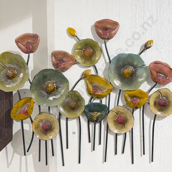 Metal Wall Hanging Floral Arrangement