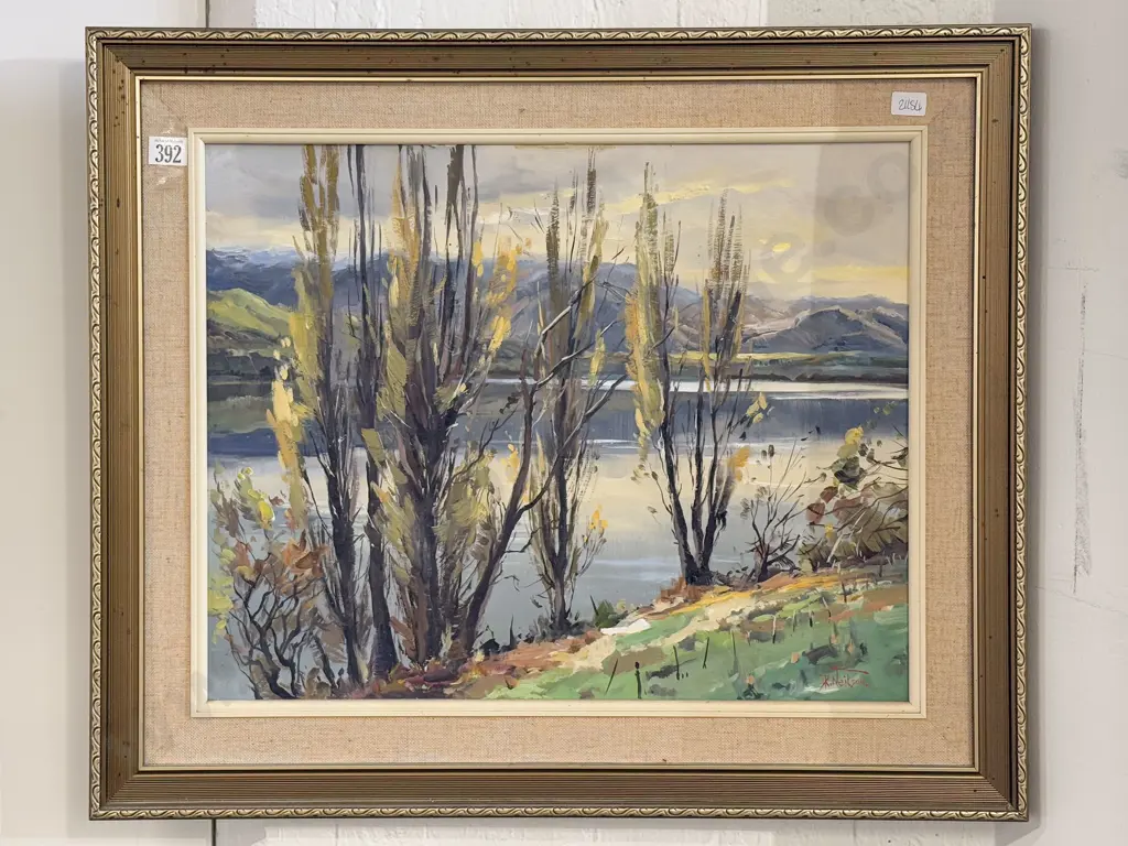 D R Neilson - Lake Hayes - Oil on Board Image 1++