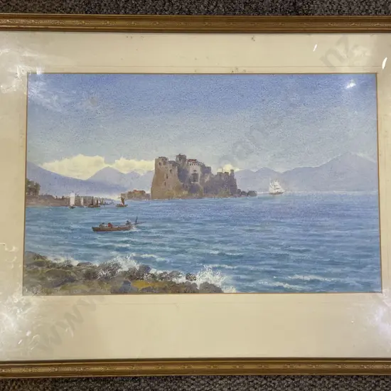 W F Barraud - Coastal Watercolour