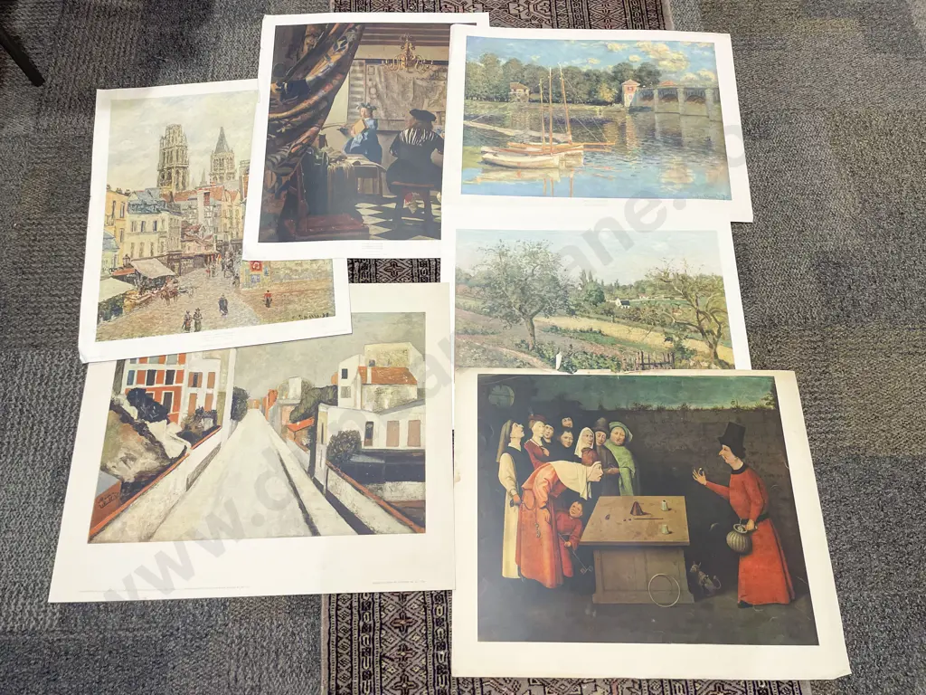 Six Assorted Old Master Reproduction Prints of Sizes Image 1++