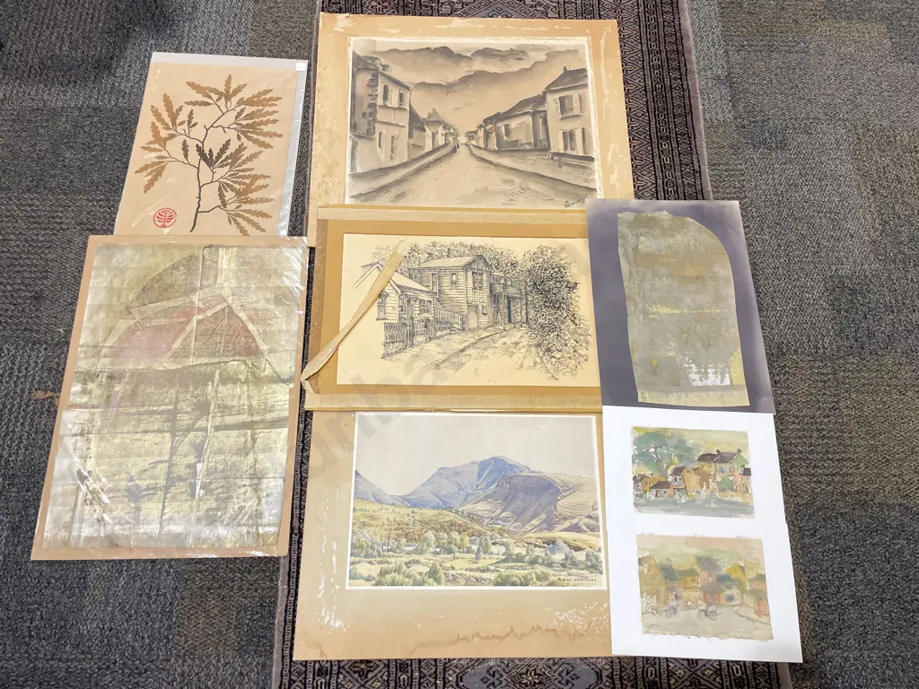 Collection of Eight Assorted Artworks (unframed) Image 1++