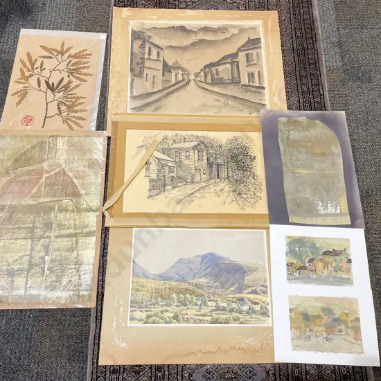 Collection of Eight Assorted Artworks (unframed)