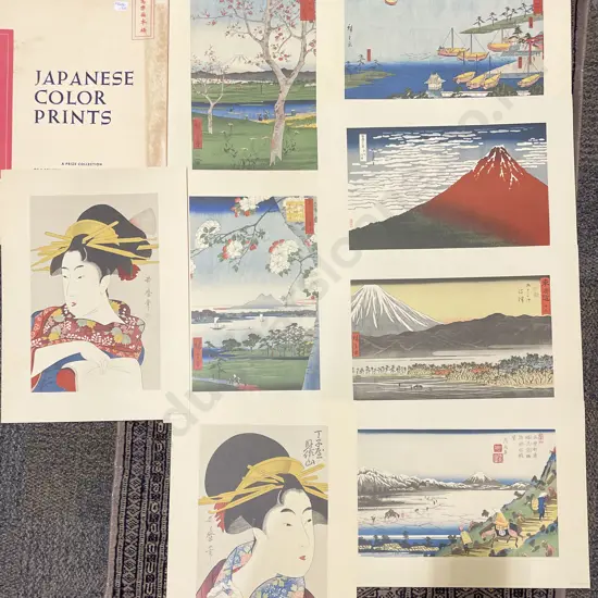 Folio of Eight Reproduction Japanese Woodblock Prints