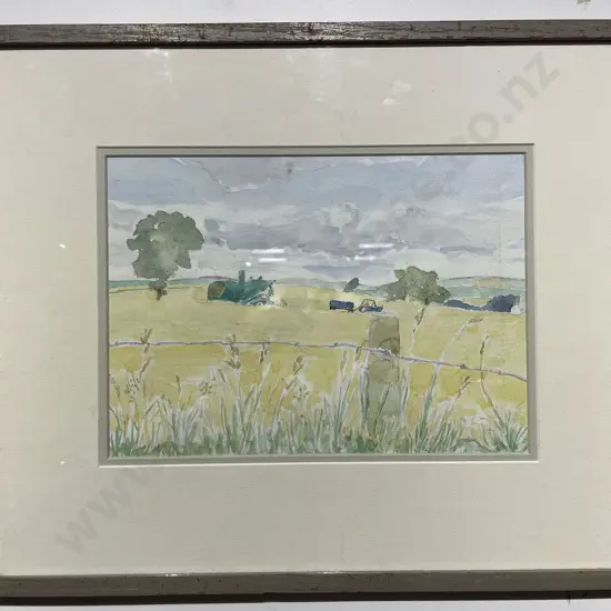 Unsigned Farm Scene Watercolour