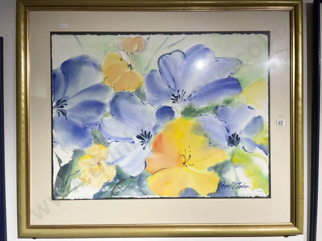 Royce McGlashen - Floral Still Life - Watercolour on Paper Image 1++