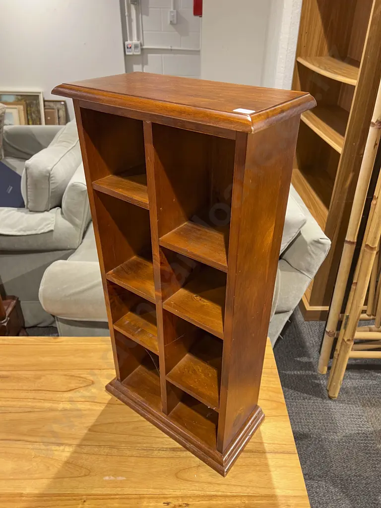 Upholstered Wingback Armchair together with Small Occasional Shelf Image 1++