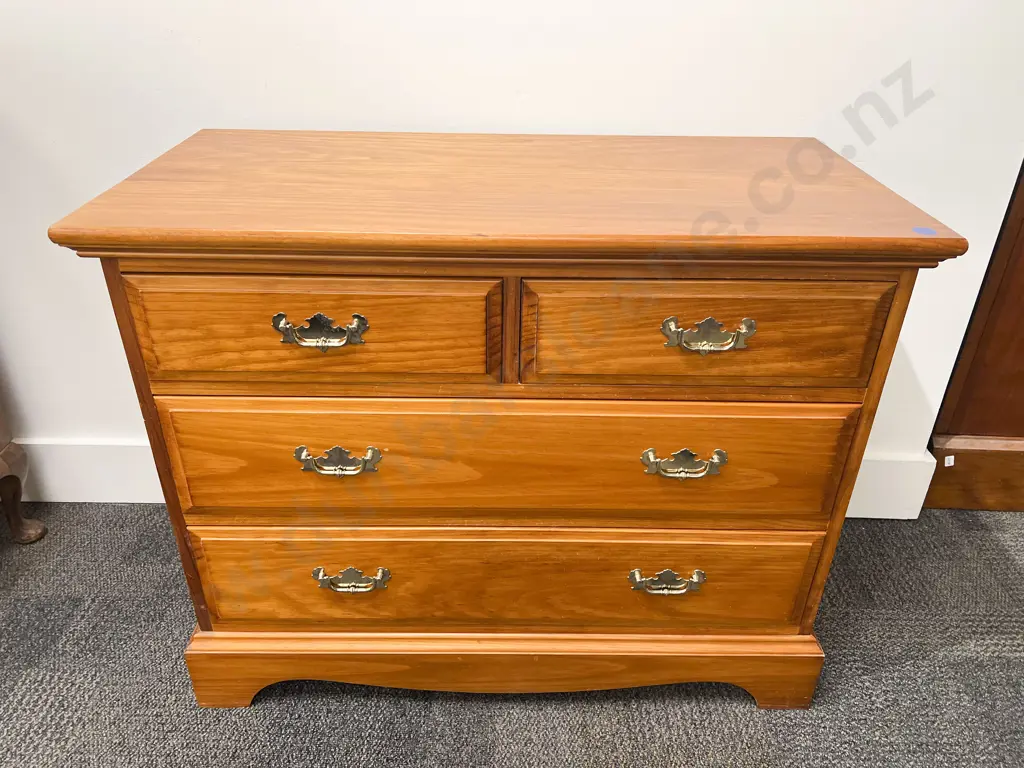 Modern Rimu Four Drawer Chest Image 1++