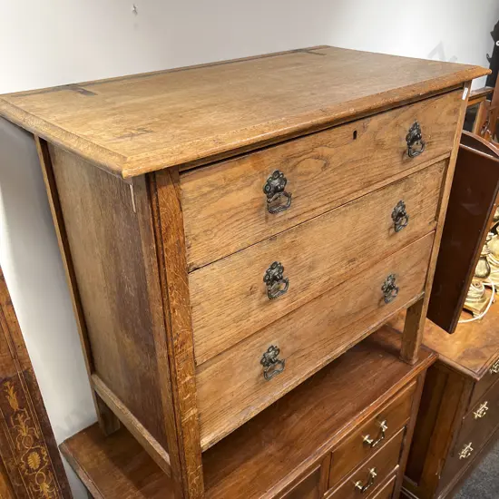 Oak Three Drawer Chest