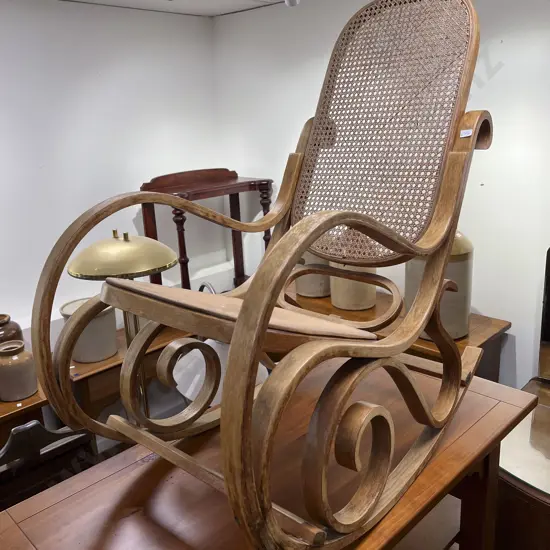 Thonet Cane Back Rocking Chair