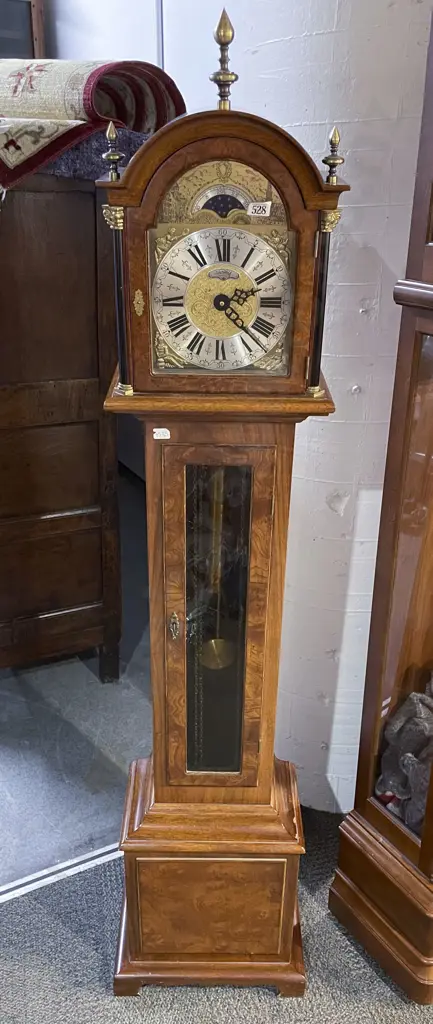 Repro Walnut Grandmother Clock Image 1++