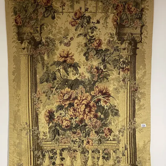 Modern Louis XIV Style Floral Hanging Tapestry