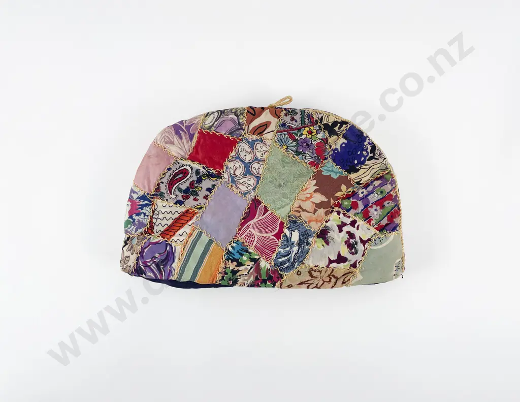 Early C20th Crazy Patchwork Tea Cosy Image 1++