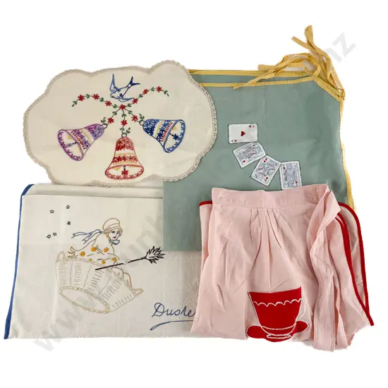 C1930's Embroidered Duster Holder