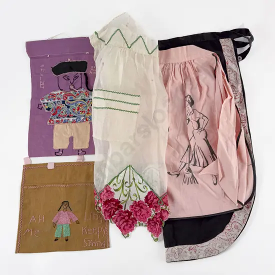 Three Aprons & Two String Bags