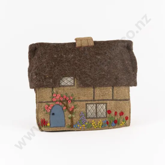C1930's Felt Thatched Cottage Tea Cosy