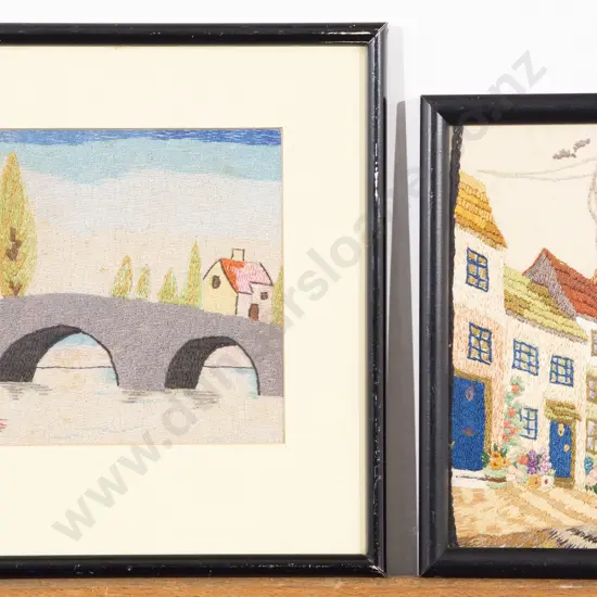 Two Framed Hand Embroidered Pictures