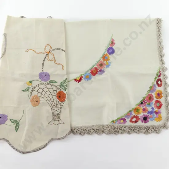 C1950's Teacloth & C 1930's Apron