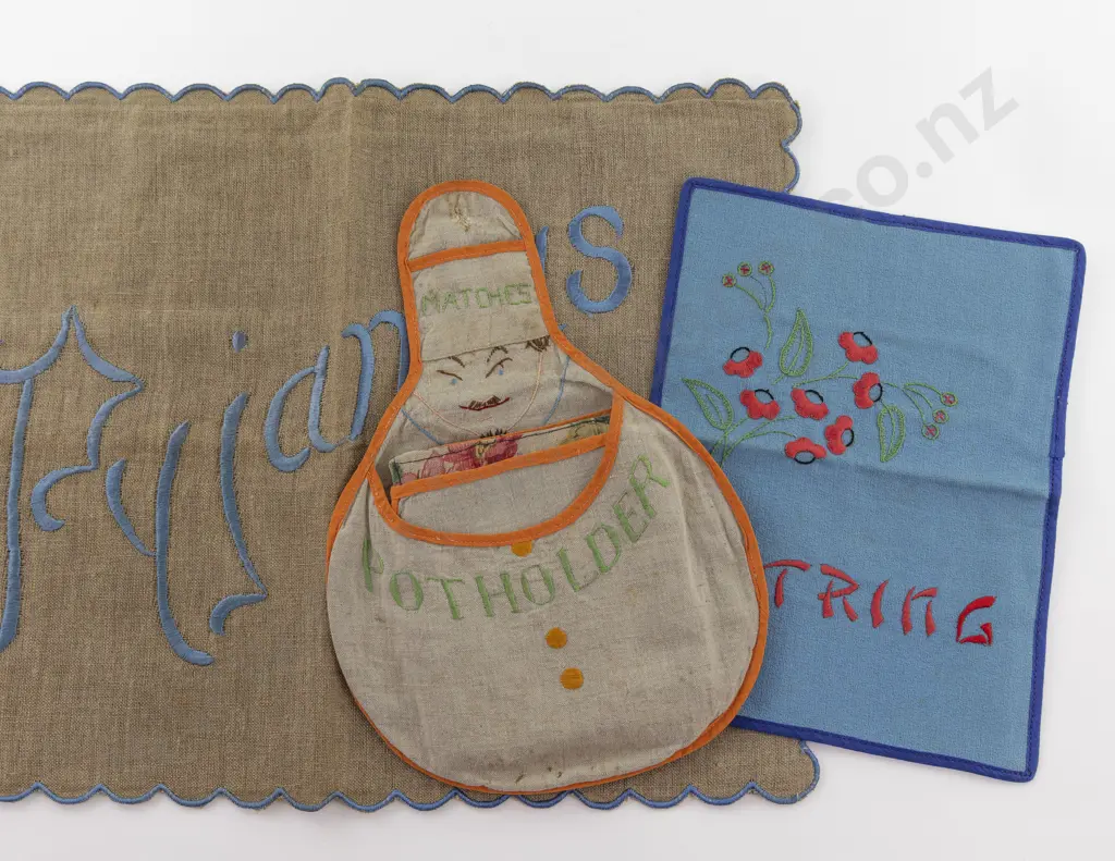 Three Hand Embroidered 1930/40s Holders Image 1++