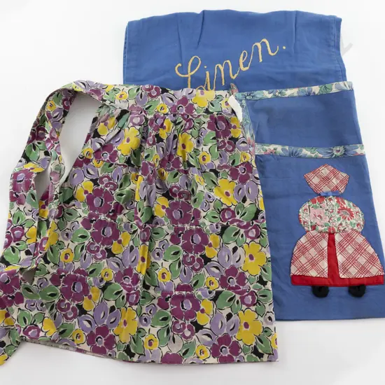 C1930's Linen Bag Duster Bag & Apron