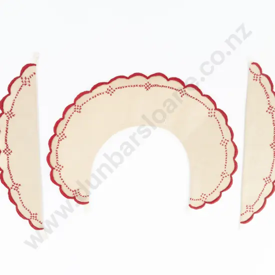 C1930s Embroidered Collar & Cuff Set