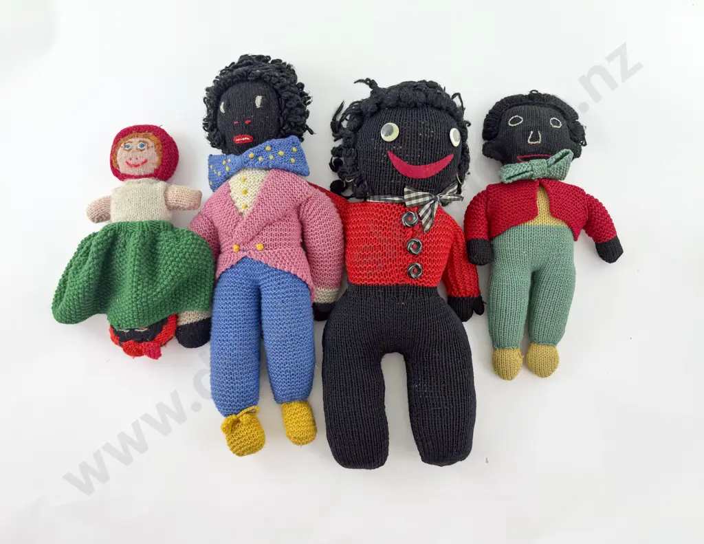 Four Vintage Knitted Toys Image 1++