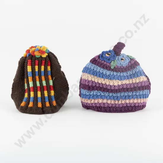 C1950's Crocheted Tea Cosy & Knitted Tea Cosy