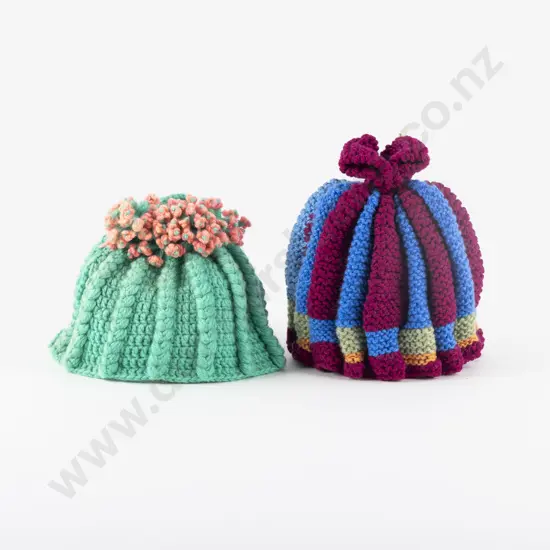 C1950's Crocheted Tea Cosy & Knitted Tea Cosy