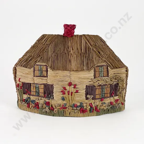 Late Victorian Straw Thatched Cottage Tea Cosy