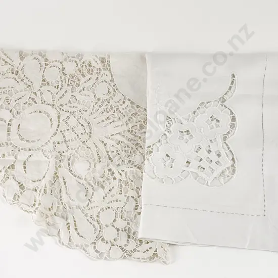 Two Small Cutwork Tablecloths