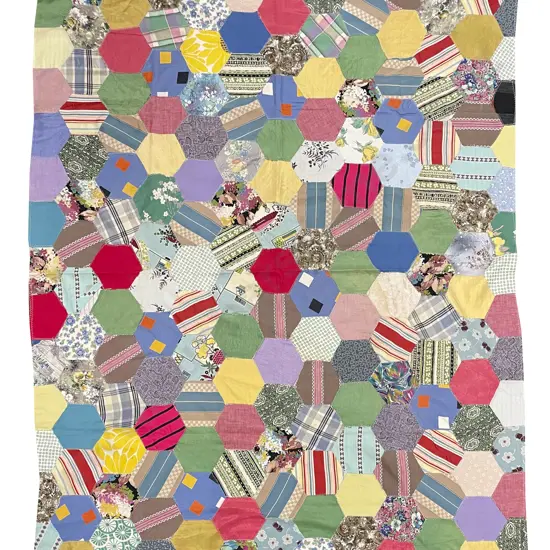 C1950's Patchwork Single Bedspread