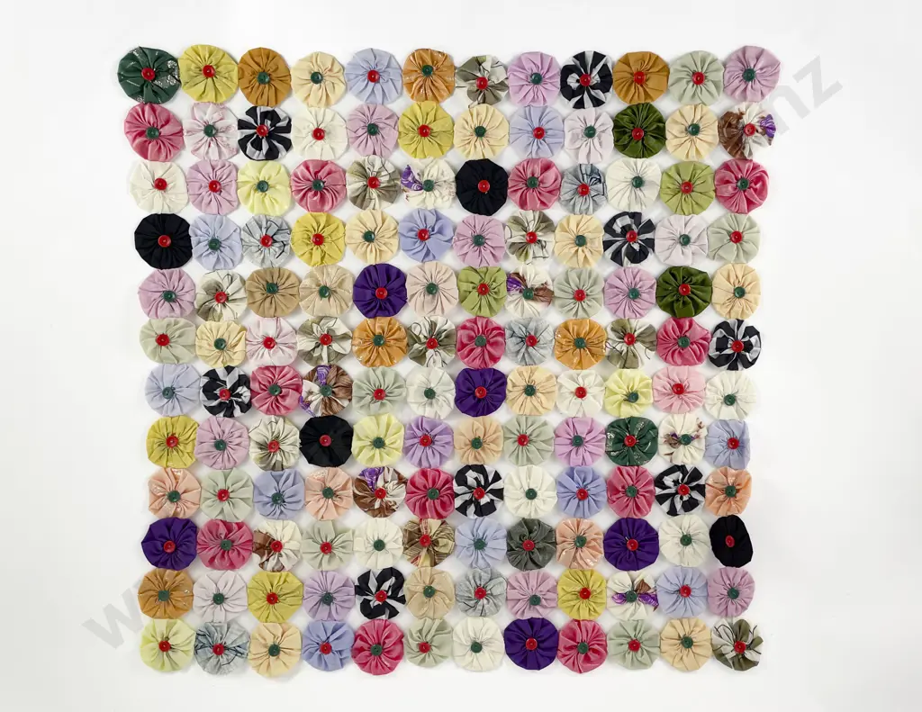 Vintage Patchwork of Suffolk Puffs Image 1++