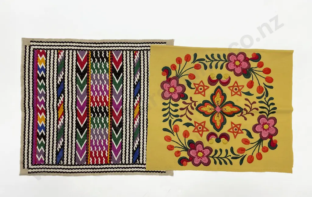 Two Embroidered Cushion Fronts Image 1++