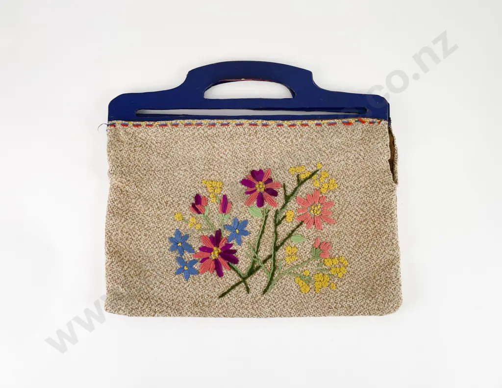 1920s Woollen Work Bag Image 1++