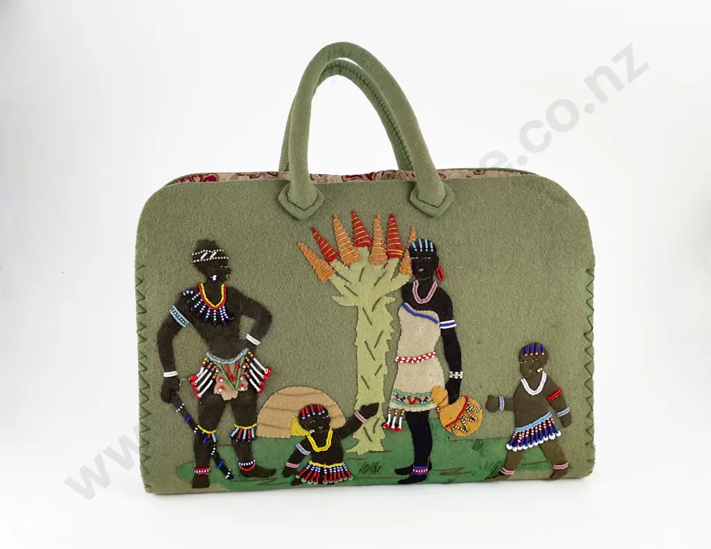 1930's Felt Work Bag Image 1++