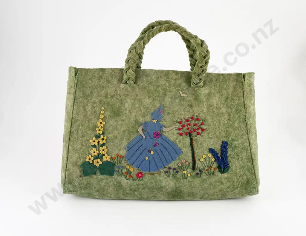 1930's Felt Work Bag Image 1++
